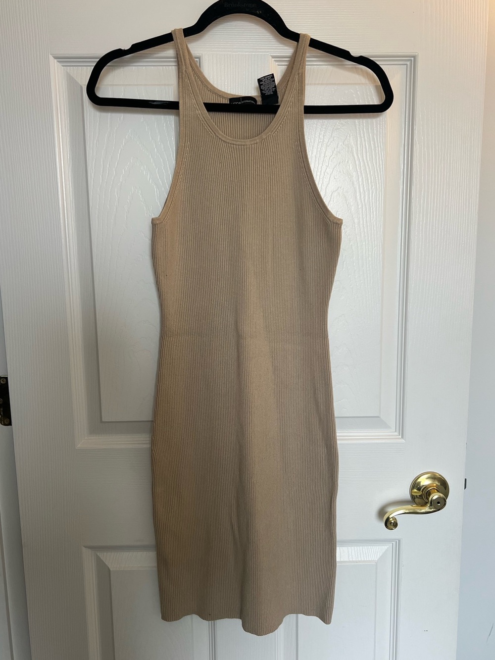 Vintage Moda International Tan Knit Dress